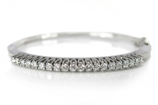 Armreif 22 Brillanten ca. 0,75 ct Top Wesselton 585 Weißgold [BRORS 12606]