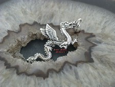 Gothic Silber Ketten Anhänger DRACHEN DRAGON Massiv Silber 925