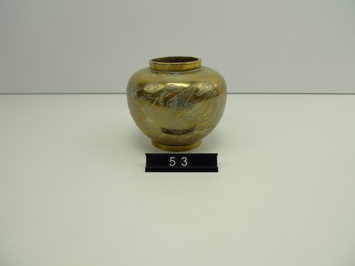 Chinesische messingvase mit - chinesische,