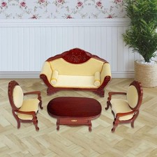 4 teiliges Miniatur Puppenhaus Möbel Set Miniatur Puppenhaus Sofa 1:12