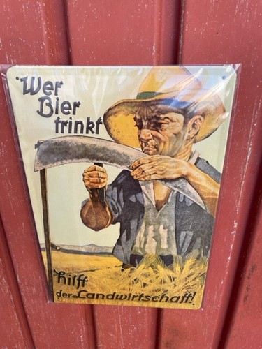 Blechschild wer bier - blechschild,