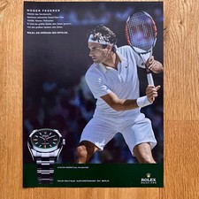 Rolex Milgauss & Roger Federer 2010 Vintage Watch Ad Werbung Reklame