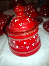 Pfalzkeramik Rot Tassen Karaffe Milchkanne und Kännchen Zucker Rest Weihnacht