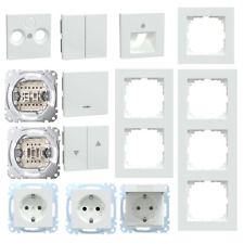 MERTEN System M  AKTIVWEIß Rahmen M-Pure Steckdosen Wippen Abdeckg Schalter