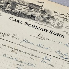 Rechnung Carl Schmidt Sohn - Solingen 1913, Besteck Taschenmesser Briefbogen