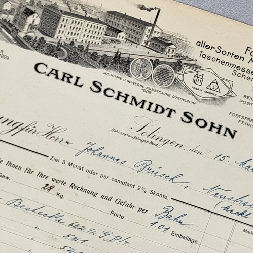 Rechnung carl schmidt - carl,