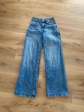 highwaist Jeans 34 von H&M blau, weites Bein für Damen