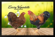 Fußmatte Schmutzfangmatte Hühner Zwerg Wyandotte braun gebändert F1265