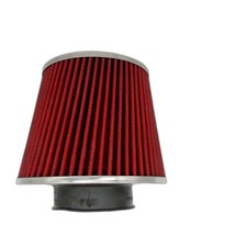 Simoni Racing FSR/UA Helicoidal Doppelkegel-Luftfilter, Chromkappe, Rote Baumwol