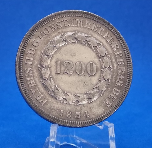 Super rare 1834 brazil 1200 - brazil,
