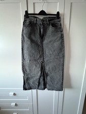 Jeansrock Maxi Gr. 42 Schwarz