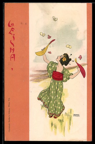Künstler raphael kirchner - künstler-ak,