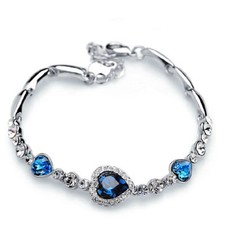 Damen silber blau - damen, kristall