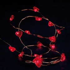 Lichterkette LED Motiv Herz Love 20 LEDs Deko Beleuchtung Party Batterie Licht