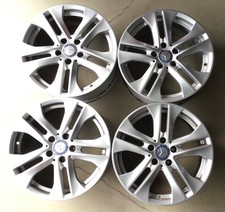 Mercedes Benz Alu Felge Borbet K1 7,5 Jx17 ET47 Silber W204 5x112 Nabendeckel