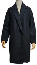 Stylischer schwarzer mantel - schwarzer,