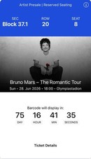 2x Bruno Mars Tickets Berlin