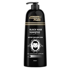 Softto+Plus Schwarzes Haarfärbe-Shampoo Haarfärbendes Shampoo Haarfarbe 10 Min.