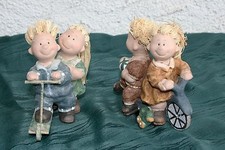 Figuren Spielende Kinder 2 erSet 13 cm bis 14 cm hoch Terracotta Dekoration