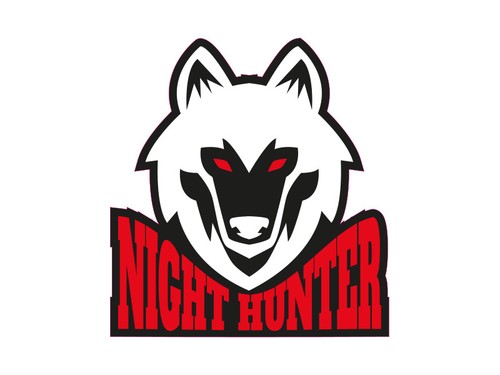 Aufkleber night hunter - night,