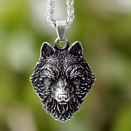 316l edelstahl wolf wolfskopf - edelstahl,