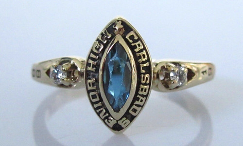 14k goldring gold - 14k, blaue