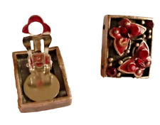edel Ohr Clips alt silber rot Strass Emaille Schmetterling Ohrclips ModeSchmuck