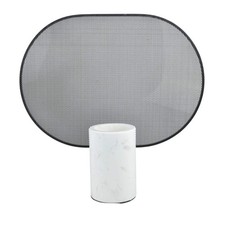 Marmorvase - rund mit Alu -