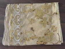 Schal Stola Abend Gold Pailletten Neu