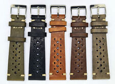 Racing Uhrenarmband 18 19 20 22mm beige oliv braun schwarz von FLUCO / 93