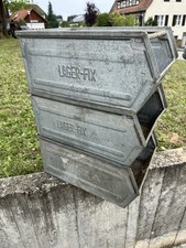3 x Metallkiste Lagerkiste Industriedesign Schäfer Lagerbox  AEG