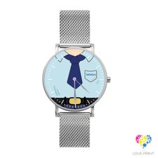 Einzeluhr " Handwerk " für Angestellte personalisiert mit Namen.