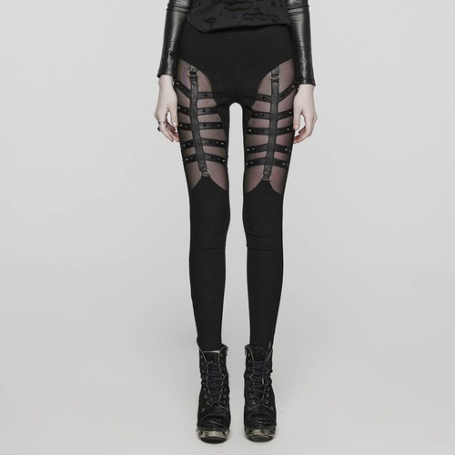 Punk rave leggings spiked - punk,