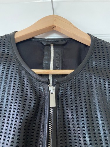 Damen lederjacke schwarz - lederjacke, 38