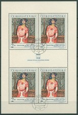 Tschechoslowakei 1968 Prag Gemälde v. Kupka Kleinbg. 1796 K gestempelt (C91915)