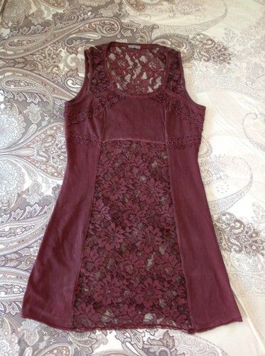 Tredy damen kleid weinrot - damen,