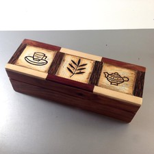 Teedose aus Holz für