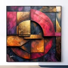 Leinwand bild abstrakt bunt - bild,