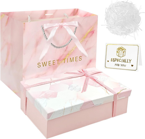 Rosa geschenkbox mit deckel - rosa,