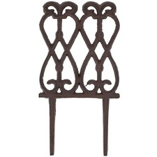 Ziergitter Beeteinfassung Beetzaun Gusseisen Braun 13,9x26,8cm Beetumrandung