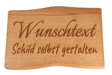 Schild personalisiert aus Holz