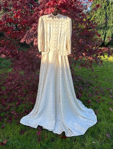 20er jahre vintage creme satin - 20er,