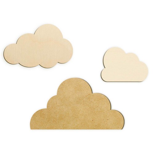 Wolke aus holz als - holz, deko