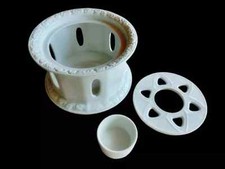 Rosenthal Maria Weiss  Selb Altes seltenes Stövchen 3 teilig  Porzellan