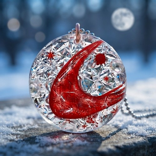 Roter mond mondsichel amulett - roter,