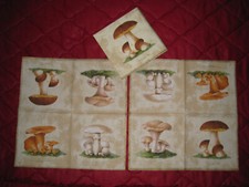 3 Servietten ~ Herbst, Pilze, Fliegenpilze, Steinpilze, Pfifferlinge, Ru ~ 33x33