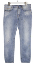 Just Cavalli Herrenjeans W33 Bemalt Distressed Straight Fit Whiskers Knopf