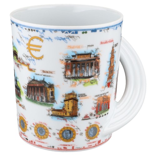 Kaffeebecher euro cities - cities, mit