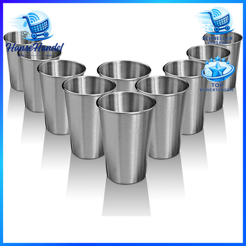 Edelstahl becher 500ml - edelstahl, 10
