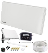 Humax Sat Flachantenne Single Flat Satellitenantenne 1 Teilnehmer Set Satfinder